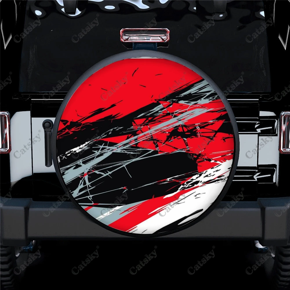 Автомобильный аксессуар с абстрактным рисунком Граффити, защитный чехол для запасного колеса, универсальный декоративный протектор для наружных колесных шин для автомобиля