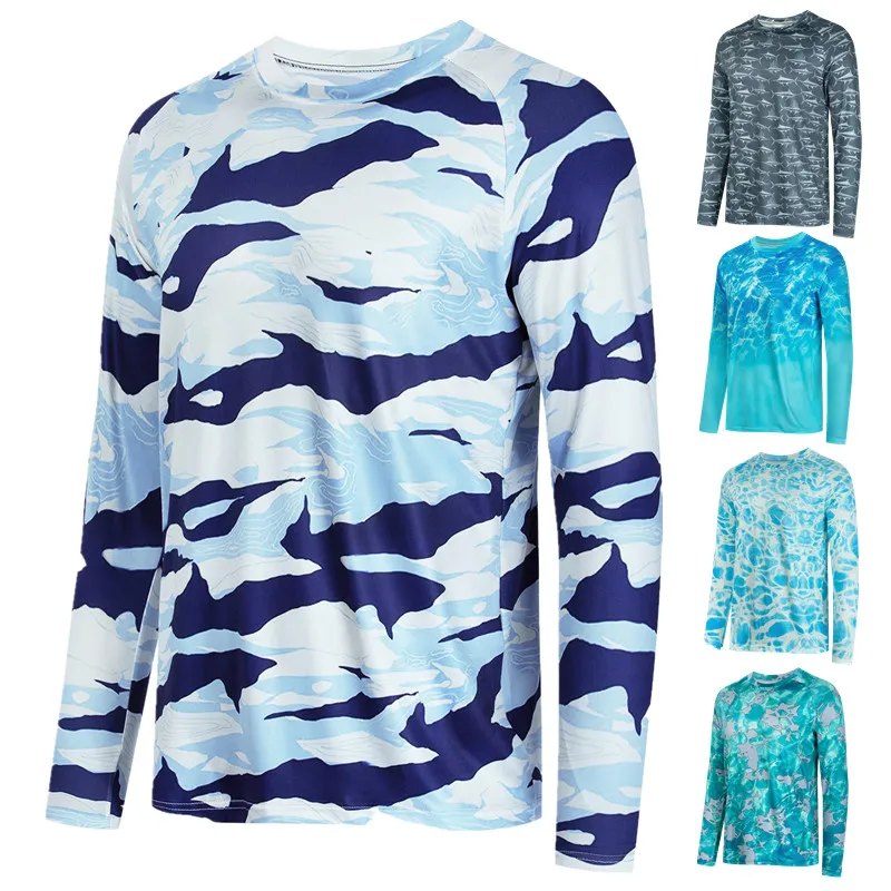 Рубашка для рыбалки, мужская одежда для рыбалки с длинным рукавом, Летняя быстросохнущая дышащая верхняя одежда Camisa Pesca, одежда для рыбалки