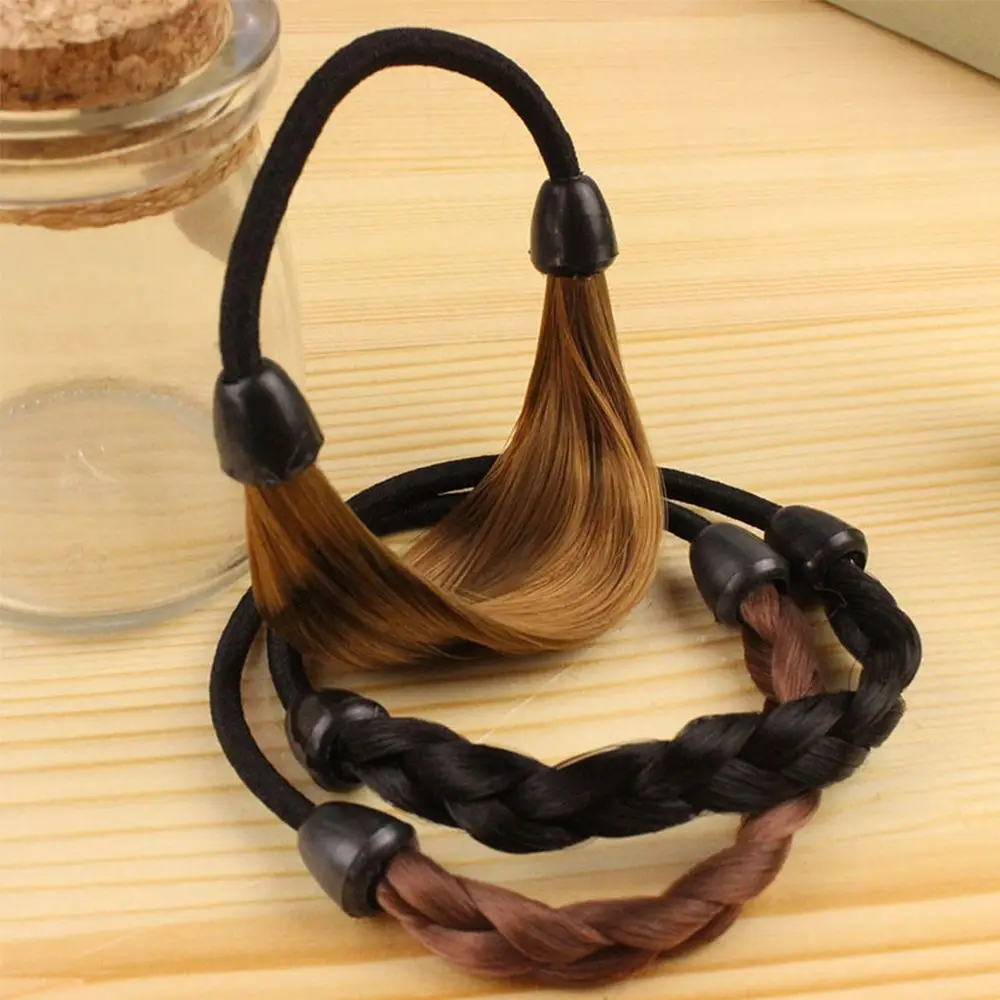 Эластичный Индивидуальный парик, заплетенный в косу, Резинка для волос, аксессуары для волос 
