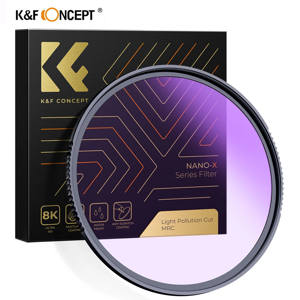 K & F Concept Nano-X Clear-Естественный Ночной Фильтр, Уменьшающий Световое загрязнение, Фильтр для ночного Неба/Звезды 52-82 мм, Фильтр Объектива камеры