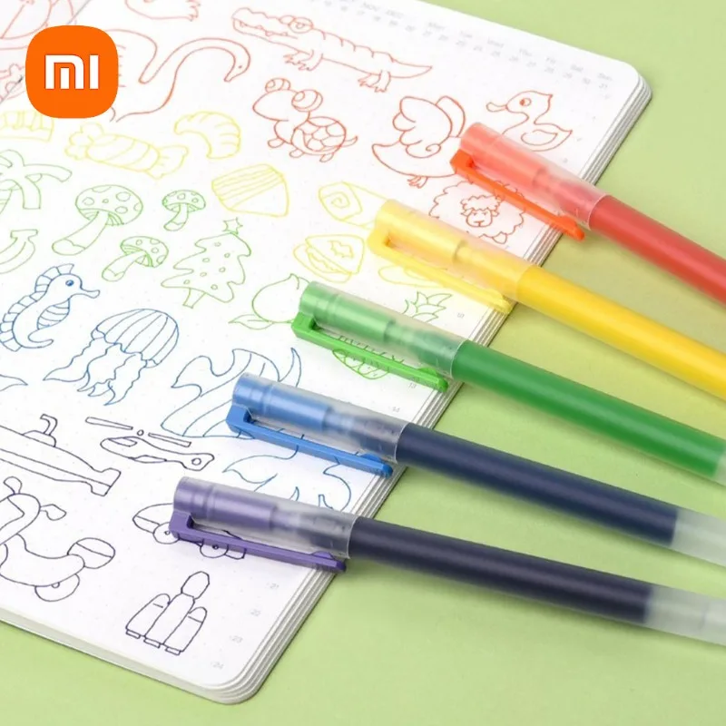 Оригинальные Цветные Чернила Xiaomi Pen Прочные Ручки Для Подписи 0,5 мм Ручка Для Подписи Гладкая Матовая Ручка Для Подписи Офисные Школьные Канцелярские Принадлежности