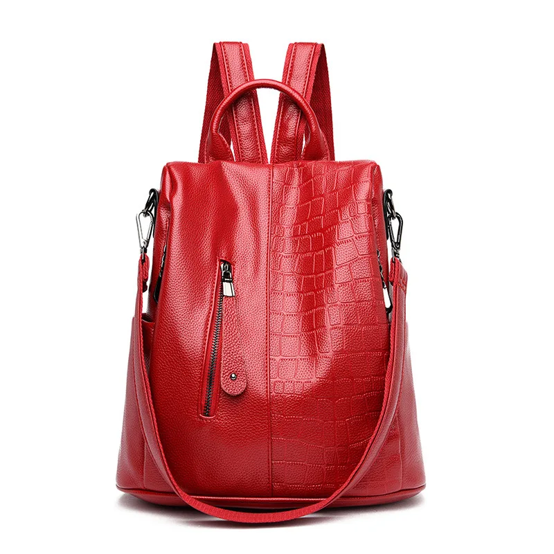 Противоугонные женские рюкзаки 2022, водонепроницаемые школьные сумки для девочек, женская сумка из крокодиловой кожи, Многофункциональный рюкзак для путешествий