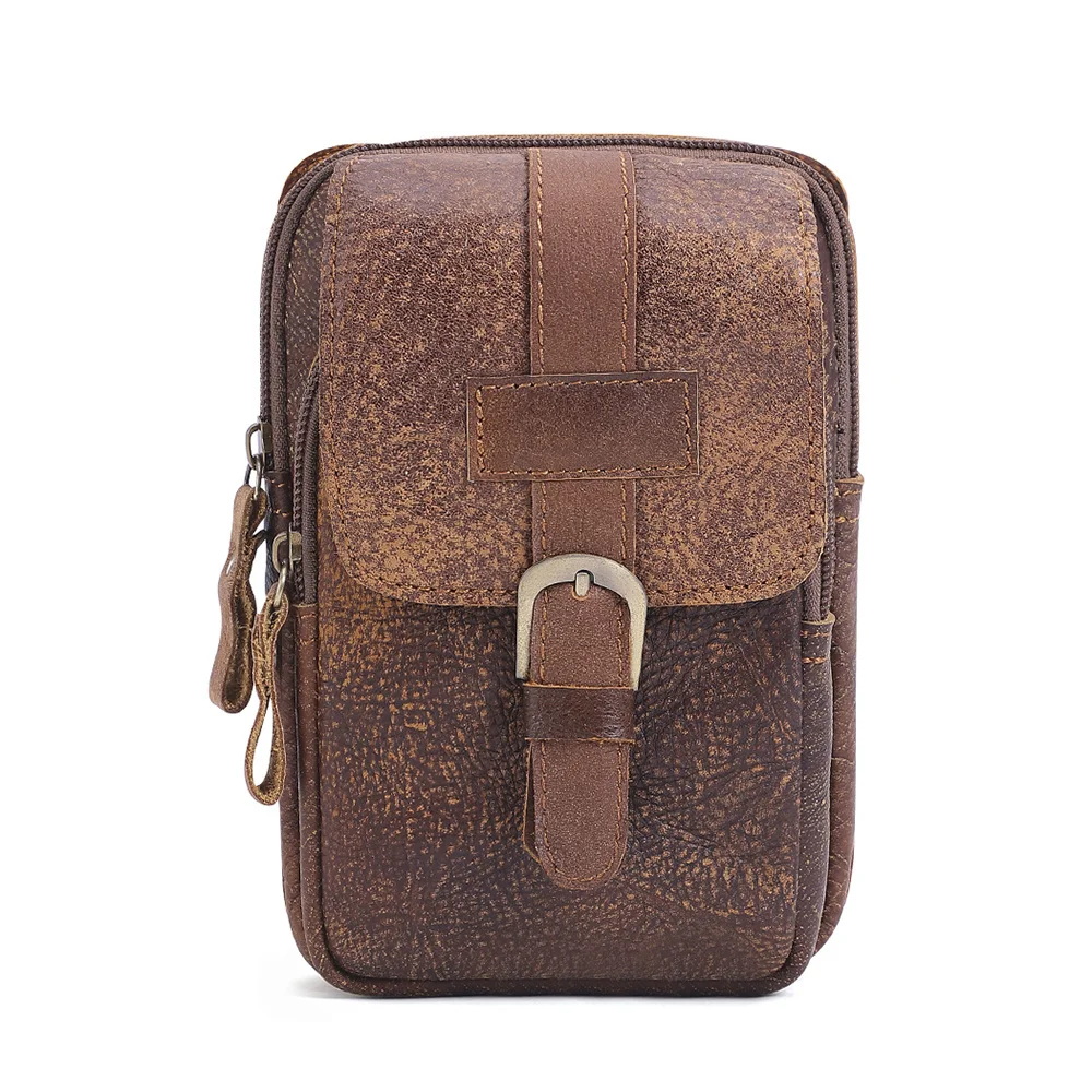 Кожаные мужские поясные сумки из натуральной кожи, винтажная сумка, пояс для денег, модная сумка для путешествий, поясная сумка для мужчин