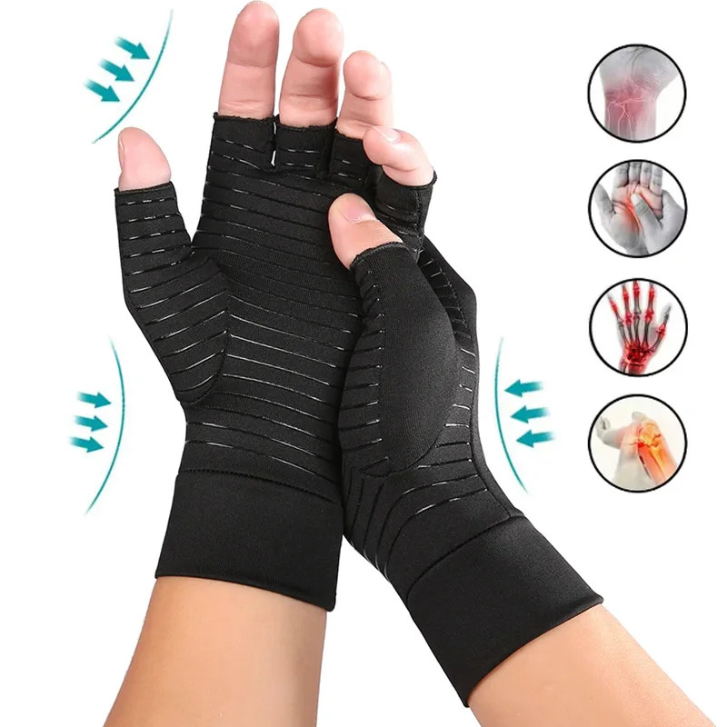 1 пара компрессионных перчаток от артрита с ремешком, для снятия боли в запястном канале, для снятия боли в суставах для женщин и мужчин, терапевтический браслет