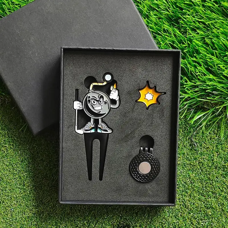 Подарок для гольфа Креативный мультяшный шар-бомбер, Хомут, шляпа, клипса, набор инструментов для гольфа, портативные учебные пособия для гольфа, Аксессуары, прямая поставка