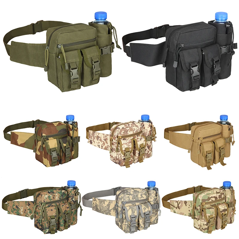 Сумка для бега, прочная военная поясная сумка, Водонепроницаемая уличная сумка, Практичная дорожная походная сумка, Компактное тактическое снаряжение