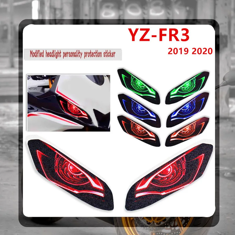 Для YAMAHA YZF R3 YZFR3 2019 2020 Мотоцикл 3D Передний Обтекатель Защита Фар Наклейка Защита Головного Света
