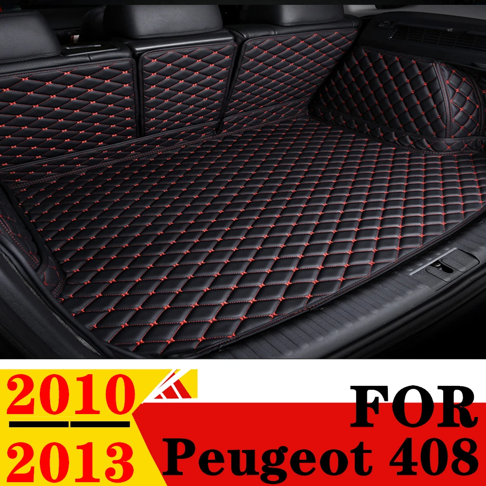 Коврики в багажник автомобиля для Peugeot 408 2010 2011 2012 2013, задняя крышка багажника, ковровая подкладка, детали интерьера, накладка для багажника