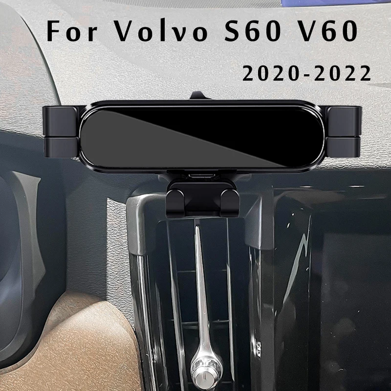 Автомобильный Держатель Телефона LHD Для Volvo V60 S60 2020 2021 2022 Кронштейн Для Укладки Автомобиля GPS Подставка Поворотная Поддержка Мобильные Аксессуары