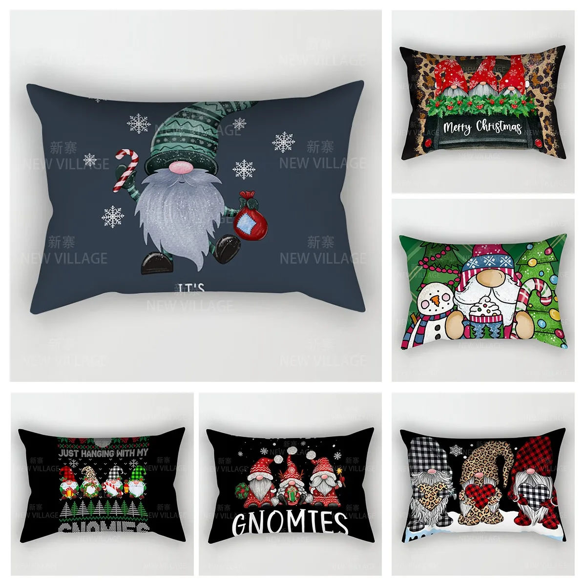 Наволочка рождественской серии, чехол для диванной подушки, наволочка для украшения домашнего праздника, настраиваемая 30x50, 40x60