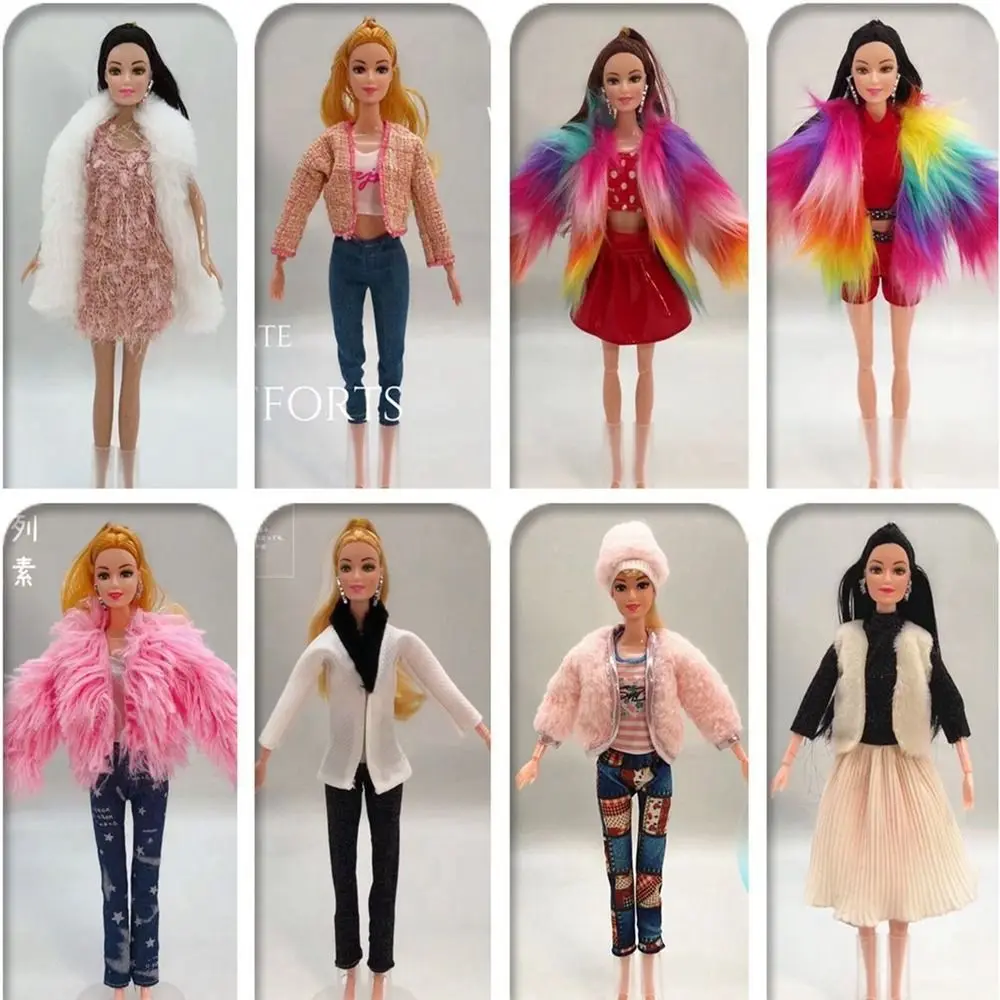Повседневная одежда, одежда для девочек-кукол, модное зимнее платье ручной работы, аксессуары для кукольной одежды 7 стилей