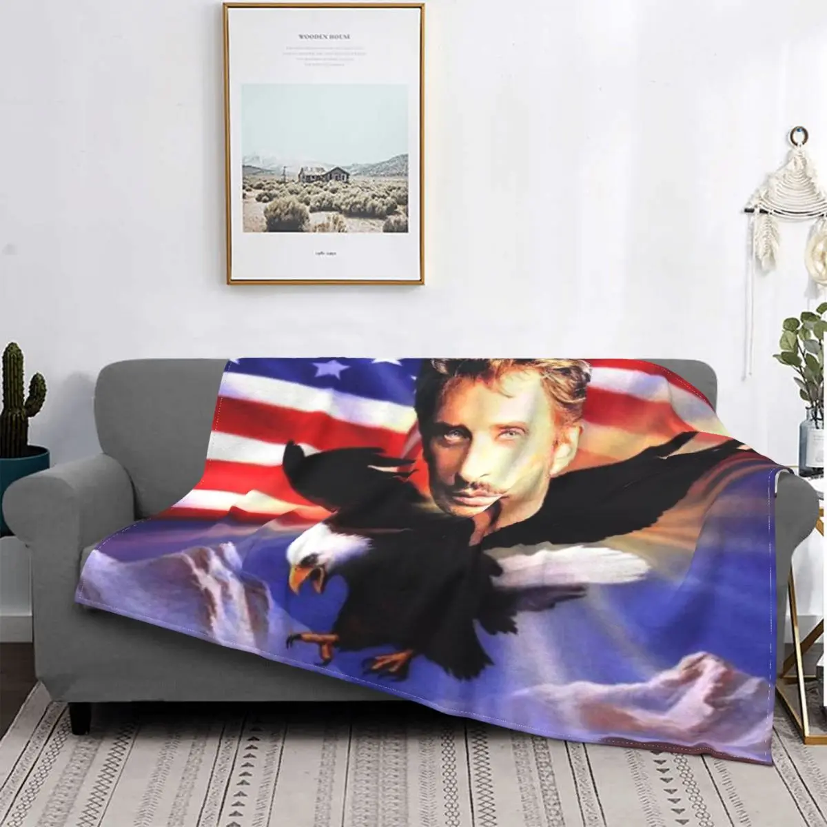 Одеяла французского певца Джонни Холлидея Фланелевый текстильный декор Музыкальные портативные мягкие одеяла для постельных принадлежностей Офисный коврик