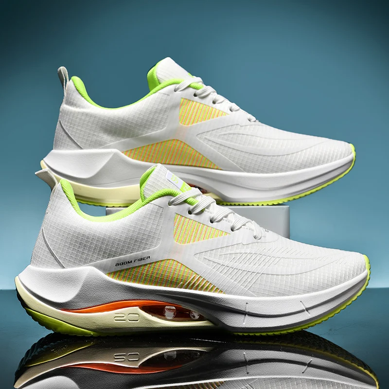Спортивные кроссовки для марафонцев с углеродной пластиной на воздушной подушке, Дышащие легкие женские удобные спортивные нескользящие кроссовки