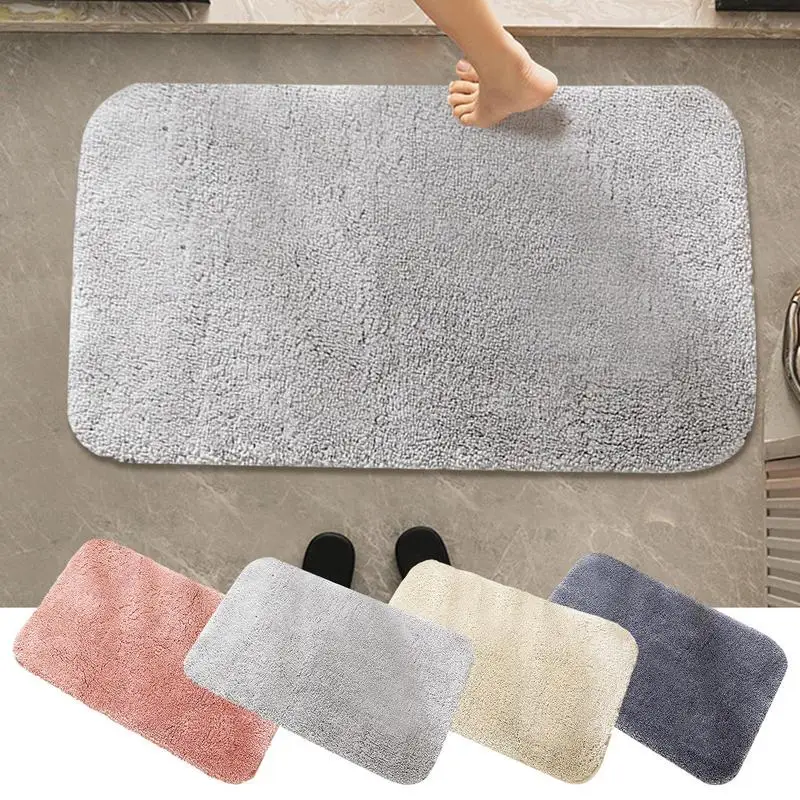 Мохнатый коврик для ванной комнаты, суперабсорбирующий коврик для душа, противоскользящий коврик для ванной комнаты, мягкий дверной коврик для душа, напольный коврик для душа