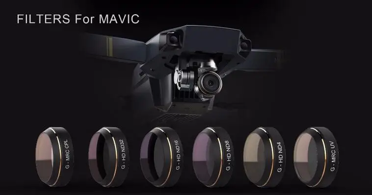 Фильтры объектива для DJI MAVIC Pro Drone G-UV ND4 8 16 32 CPL HD Аксессуары Для Фильтров карданный Фильтр Объектива Запчасти для Квадрокоптера