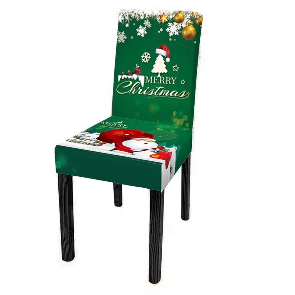 Воздушный шар, Рождественский подарок, Ресторан, эластичный чехол для стула, Рождественская елка, лось, чехол для стула, моющееся украшение для чехла для стула