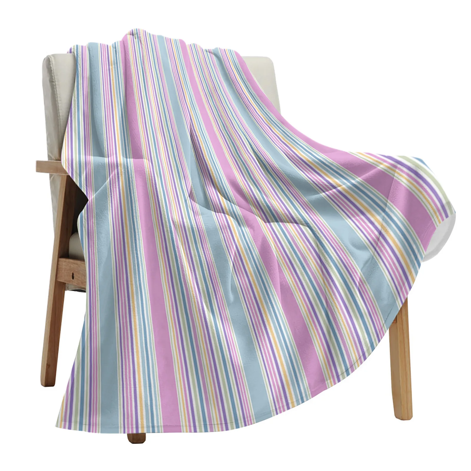 Красочные полосатые текстурные одеяла для дивана-кровати, Зимние Мягкие плюшевые Теплые одеяла для дивана-кровати, Праздничные подарки