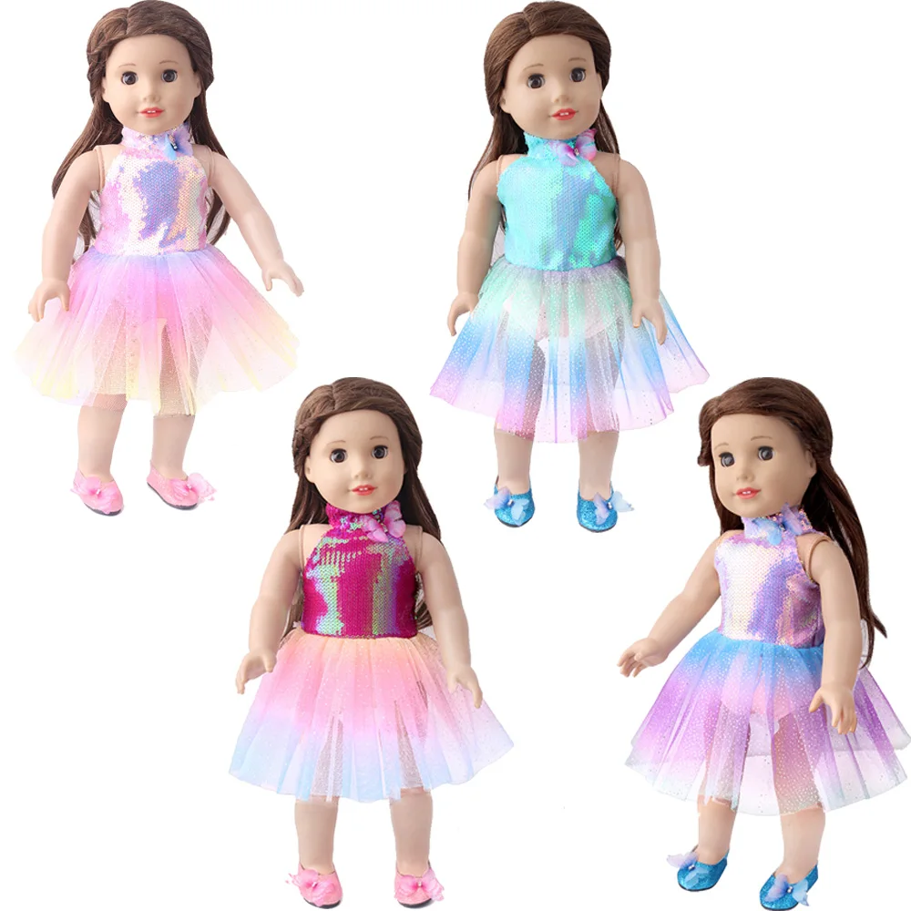 Новые поступления Kawaii Красочный Бант Газовая юбка Кукольная одежда 18-дюймовая кукла Девочка и кукла 43 см OG Girl Doll Россия Подарочные игрушки DIY