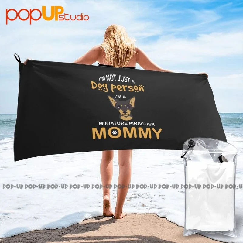 Быстросохнущее полотенце для миниатюрных пинчеров Min Pin Mom Dog Mommy, гладкое пляжное полотенце для серфинга хорошего качества