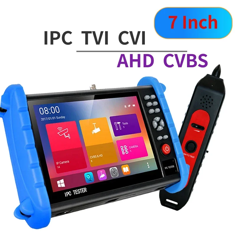 IPCX-ACT 4K 8MP IPC/TVI/CVI/AHD /CVBS Монитор Камеры Тест IP-камеры 7-дюймовый Сенсорный Экран PTZ-Контроль UTP кабель тест CCTV Тестер