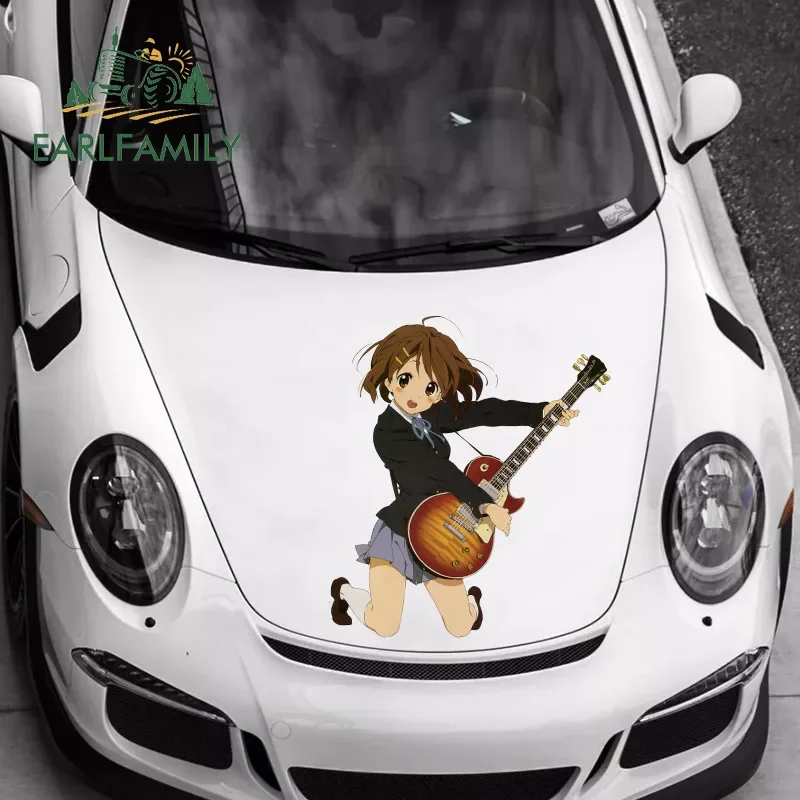 Аниме-наклейка EARLFAMILY 43см х 37,7 см для K-on! Hirasawa Car Dercals Индивидуальность Водонепроницаемый Виниловый Мультфильм Auto Car Wrap