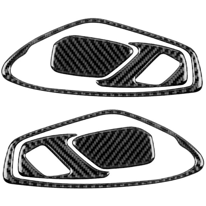 для Chevrolet Camaro 2016-2020 Карбоновое волокно Внутренняя дверная ручка автомобиля Рамка Отделка крышки Дверная чаша Наклейка Отделка дверного замка