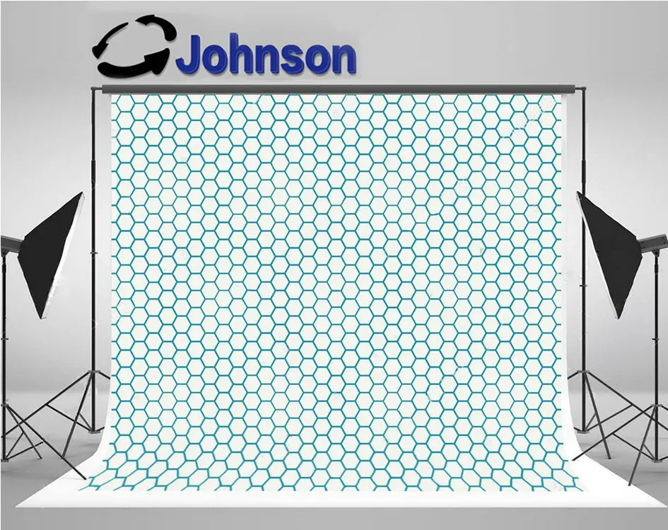 шестиугольник Абстрактный Геометрический Графический Синий фон Высококачественная Компьютерная печать фон для фотостудии на стене