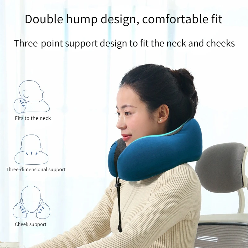 Новая U-образная подушка для шеи из пены с эффектом памяти для деловых поездок и офисных подушек для сна Для защиты шейного отдела позвоночника и поддержки головы