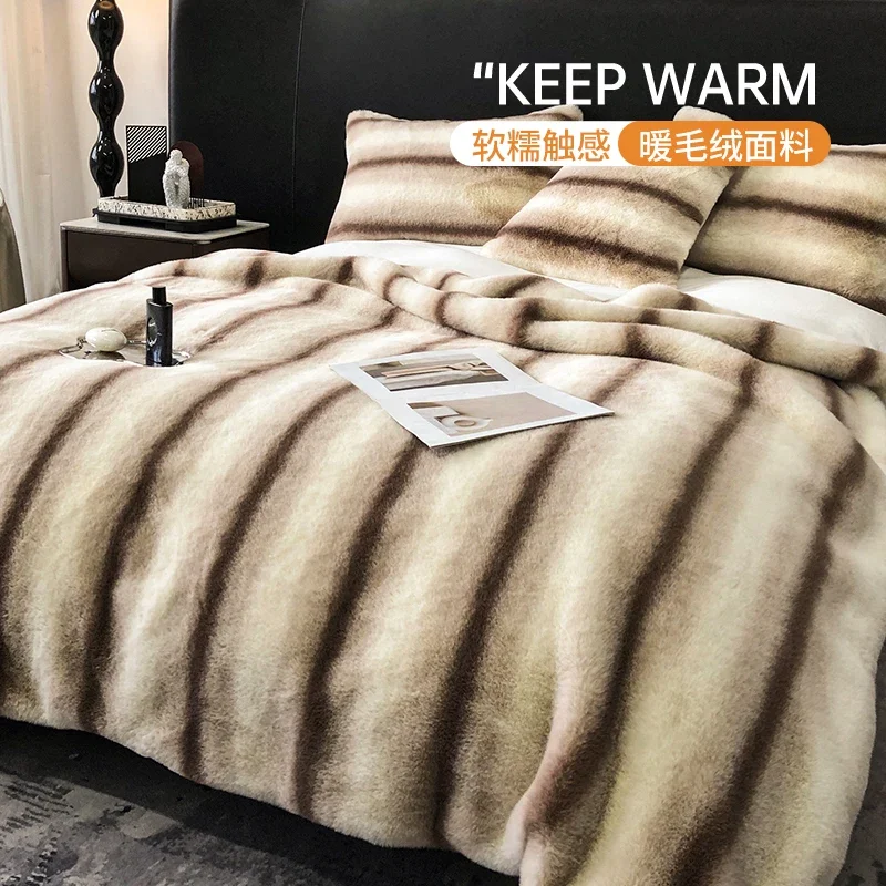 Флисовые Одеяла Nordic Sherpa для дивана - Толстое и теплое Рождественское одеяло на Зиму, Мягкое и пушистое Покрывало для дивана-кровати