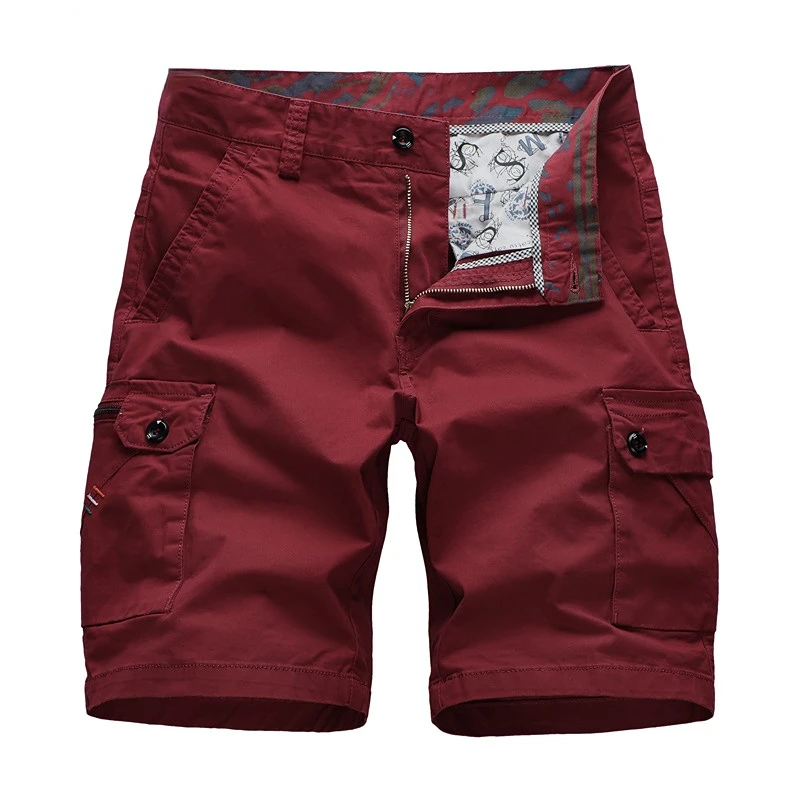 Шорты-карго мужские летние военные короткие брюки с несколькими карманами, боевая верхняя одежда, однотонные мужские тактические шорты 28-38