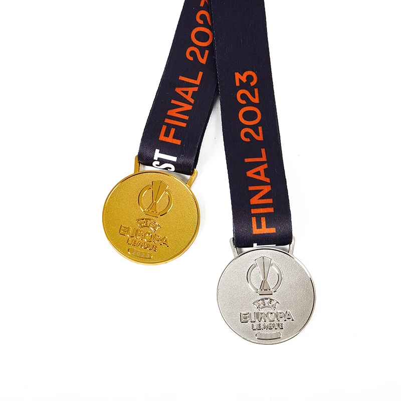 Медаль чемпионов Лиги Европы Металлическая медаль Копии медалей Золотая медаль Футбольные сувениры Коллекция фанатов