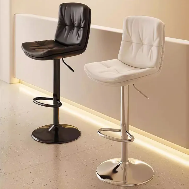 Дизайнерский Высокий барный стул, минималистичный Регулируемый Кожаный Современный барный стул, Скандинавская высота стойки, Taburete Cocina Bar Accessories