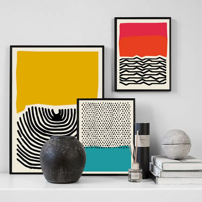 Картины на стене, цветной плакат, красочные геометрические абстрактные принты на холсте для гостиной, современный дом, Куадрос, Декор, картина