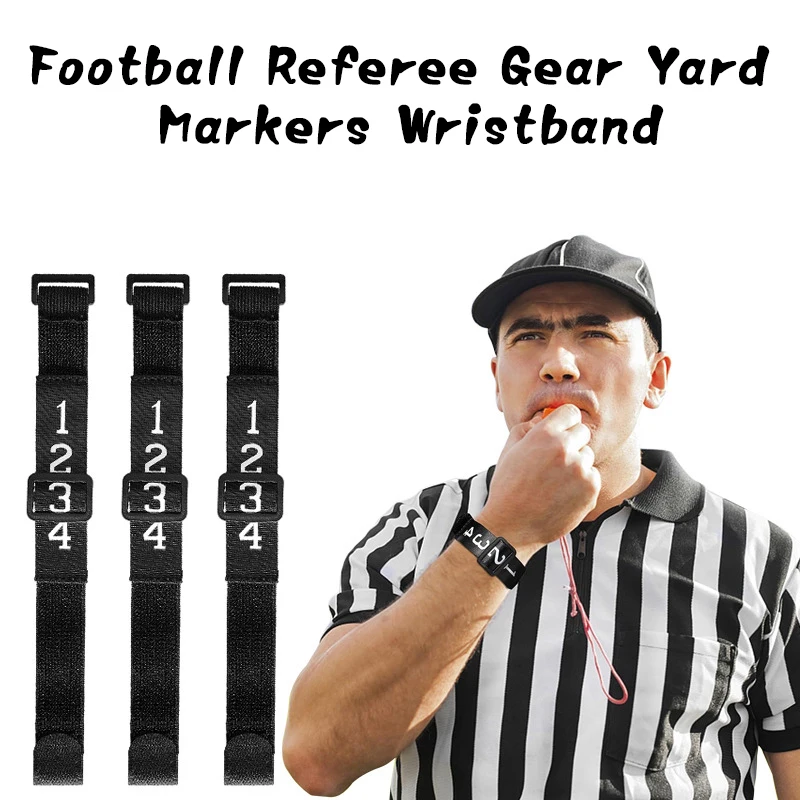 Снаряжение футбольного судьи, Регулируемые номерные указатели на запястье, маркеры футбольного поля для главного лайнсмена, судейское снаряжение.