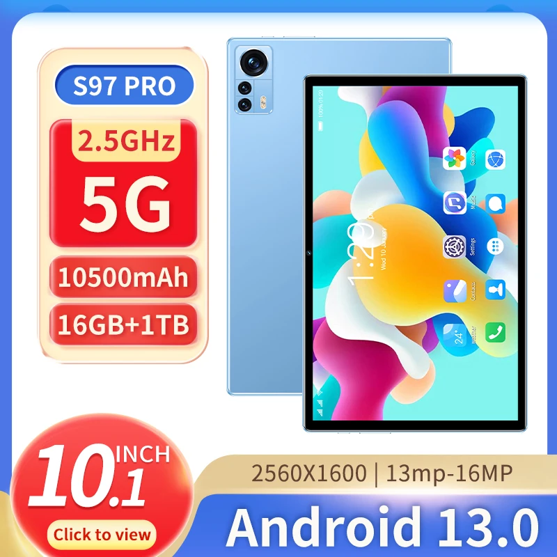 Планшетный ПК Android 13,0 10,11 12 дюймов 16 ГБ Оперативной Памяти 1 ТБ Пзу wi-Fi Google Play gPS Вызов с Двумя SIM-Картами С клавиатурой Global Edition Pad 5G