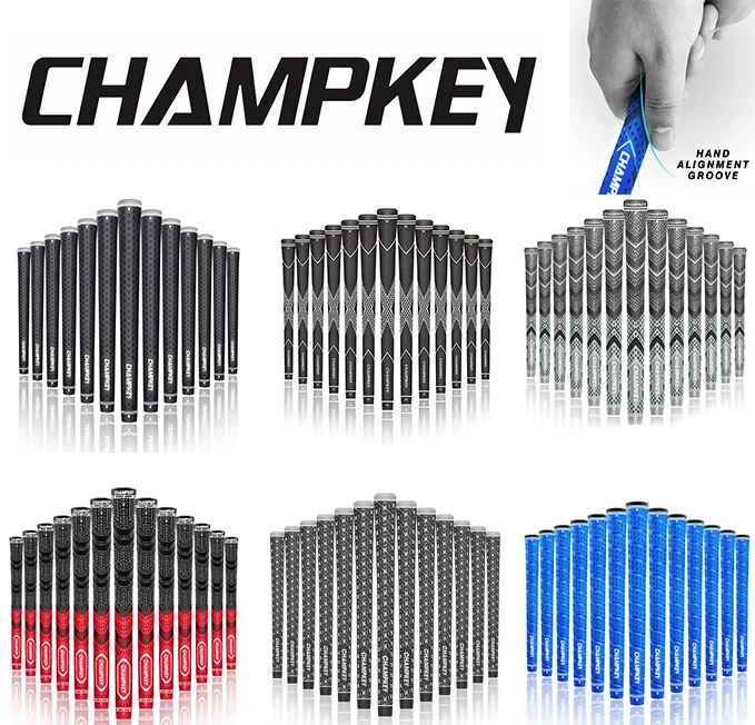 Champkey 13 шт./лот, ручки для гольфа, 6 вариантов стиля, резиновые ручки для клюшек для гольфа среднего размера, высокое сцепление и обратная связь