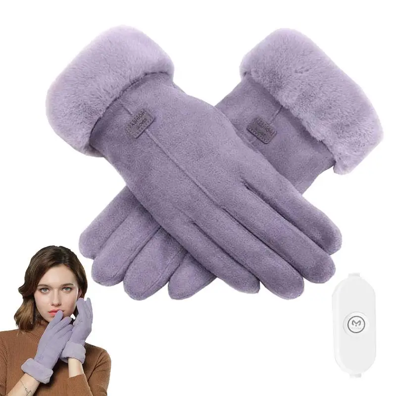 Электрические перчатки, Мягкие уличные перчатки, перчатки с электрическим подогревом, теплые перчатки с USB-подогревом, Сенсорные зимние принадлежности для велоспорта
