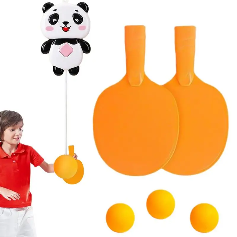 Тренажер для занятий пинг-понгом Мячи для пинг-понга в форме панды с быстрым отскоком Игрушки для взаимодействия родителей и ребенка Для самостоятельной тренировки Тренировочный инструмент Нет