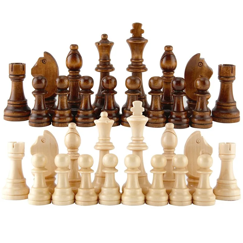 32шт Деревянные Шахматные Фигуры Полные Шахматные Фигуры Международный Словесный Шахматный Набор Шахматные Фигуры Развлекательные Аксессуары