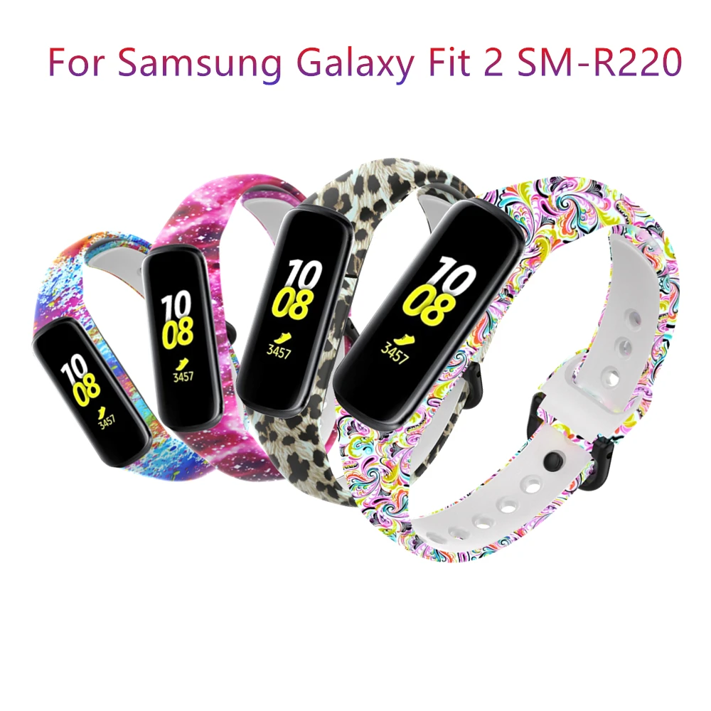 Силиконовый красочный спортивный ремешок для Samsung Galaxy Fit 2 SM-R220 Band, сменный ремешок для часов Correa для Samsung Band Fit2